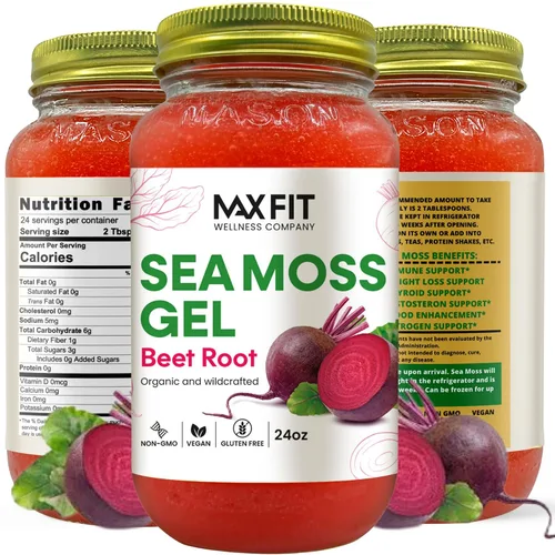 Vista 23 de Gel de musgo marino crudo (12 sabores) de 24 onzas, gel de musgo marino dorado silvestre de Santa Lucía 92 vitaminas y minerales puro crudo +