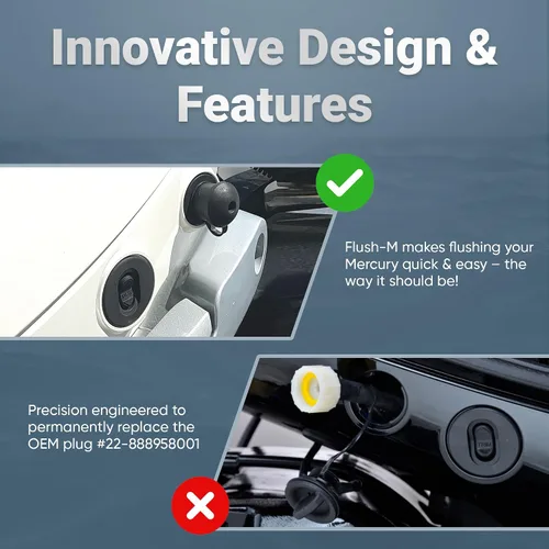 Vista 4 de Kit de Enjuague de Conexión Rápida para Motores Fuera de Borda Mercury, Suzuki, Yamaha y Honda – Adaptador de Enjuague Marino con Sello de Junta