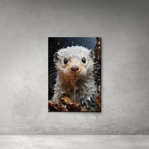 Vista 5 de Fox Mother Cub Print, In The Style Of Stencil,Based, Ivory, Kids Wall Art, Kids Wall Art Display, Mom And Baby Animal Art Print, Wall Art, Art Print