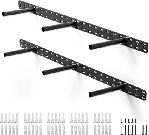 Vista 9 de 2 soportes flotantes de metal ocultos resistentes para estantes, estantes invisibles sin plantilla (16 x 6 x 1.5 pulgadas sin herramientas)