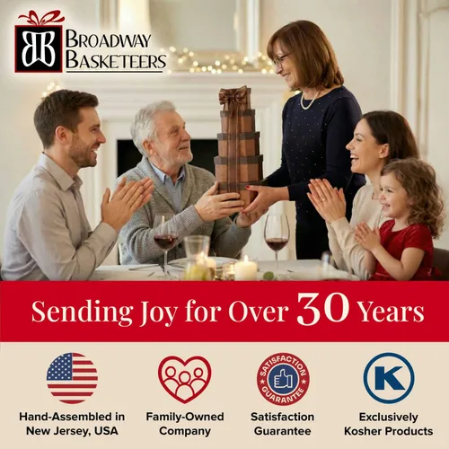 Vista 7 de Torre para regalo de cumpleaños de la marca Broadway Basketeers ¡El regalo de cumpleaños perfecto para que todos disfruten!
