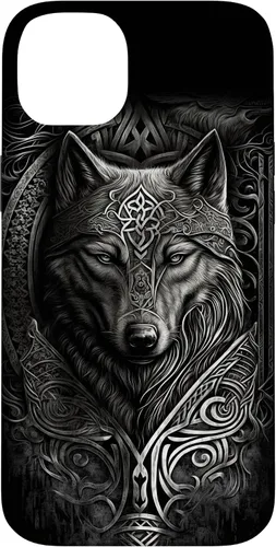 Vista 15 de Stylish Viking Wolf Design Wild Animal Viking Wolf Case for iPhone 17