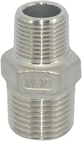 Vista 32 de 1/4" macho NPT a 1/8" hembra NPT hembra reductor/reductor buje de tubería, adaptador, buje hexagonal SS 304 de acero inoxidable