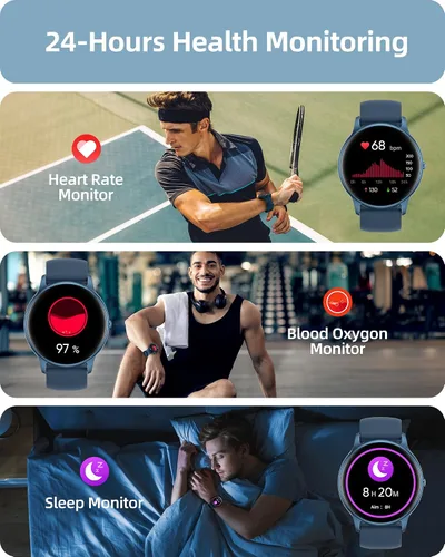 Vista 6 de Reloj inteligente Parsonver para hombres y mujeres (responder/realizar llamadas), rastreador de actividad física de 45mm con más de 100 modos