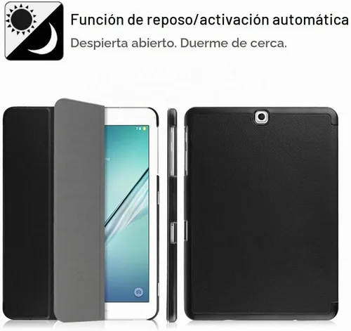 Vista 7 de Fintie - Carcasa para Samsung Galaxy Tab S2 9.7 2015, color negro Funda protectora ultraligera, triple pliegue, función de apagado y encendido