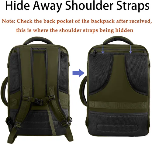 Vista 86 de MATEIN - Mochila de viaje extragrande de 10.56 galones, mochila de viaje ampliable apta para aerolíneas, para viajeros de fin de semana, hombres