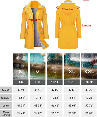 Vista 6 de BBX Lephsnt Impermeable ligero para mujer. Impermeable para actividades en exteriores.