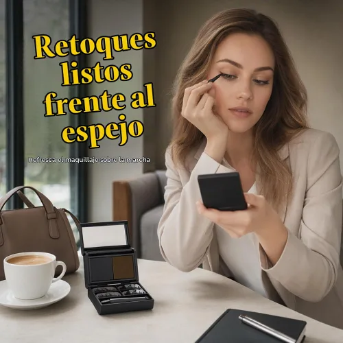Vista 6 de Kit de delineador de ojos y sello de pestañas inferiores 3 en 1 Negro 1 pieza