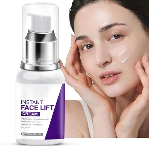 Vista 2 de Crema facial instantánea, crema facial reafirmante antienvejecimiento con colágeno, nutrición, reduce líneas finas y arrugas, mejora la elasticidad