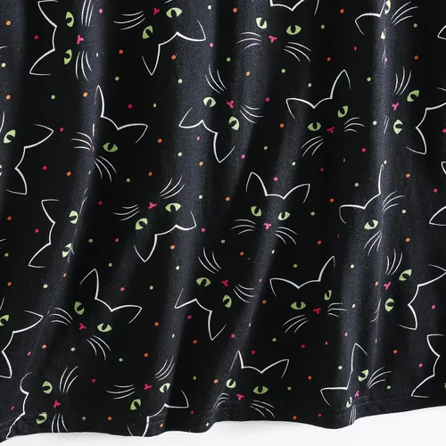 Vista 8 de Inadays Camisón de algodón para mujer, ropa de dormir de manga corta, camisón casual con estampado, pijama holgado y cómodo