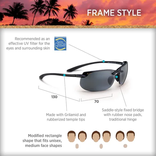 Vista 8 de Maui Jim Gafas de sol polarizadas sin montura Banyans para hombre y mujer