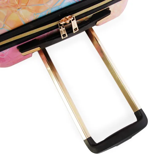 Vista 4 de bebe Kylie - Juego de maleta giratoria de 3 piezas para mujer, gradiente de cristal, Gradiente de vidrio, Kylie - Juego de maleta giratoria de 3