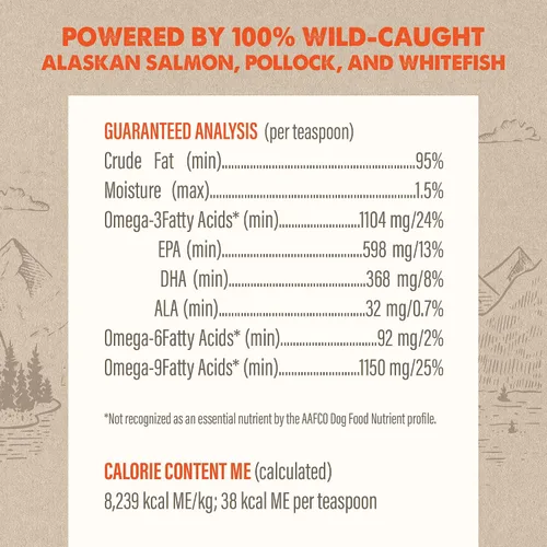 Vista 3 de Grizzly Aceite de salmón Complemento alimenticio para gatos Omega 3 ácidos grasos, 4 onzas