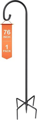 Vista 9 de Shepherd-Hooks Adjustable for Bird-Feeder Lantern Plant-Hook Garden-Stake - Plant Stand Hanger for Outdoor Flower Basket, Bird Feeder Hanger
