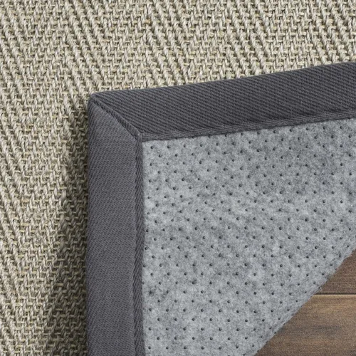 Vista 5 de SAFAVIEH Natural Fiber Collection NF444A - Alfombra decorativa de 2 pies 6 pulgadas x 4 pies, diseño de sisal de espiga de borde de espiga, fácil