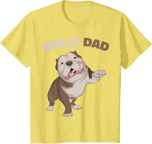 Vista 64 de American Bully Dad Dog Owner Father Funny Men T-Shirt Asphalt Grey