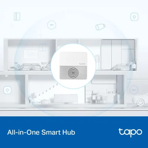 Vista 5 de TP-Link Tapo Smart Hub con timbre integrado, requiere Wi-Fi de 2.4 GHz, conecta hasta 64 dispositivos inteligentes + 4 cámaras, protocolo