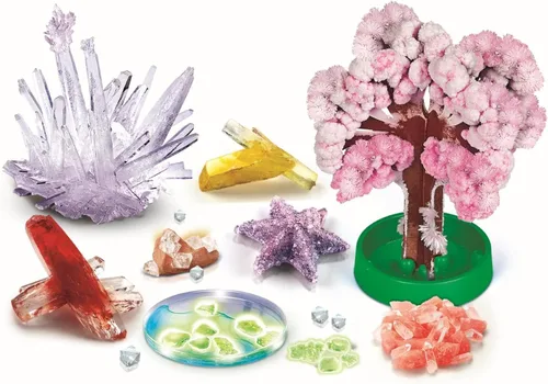 Vista 4 de Clementoni - Science Mega Crystals-Juego científico-Versión francesa, Made in Italy, 8 Years and More, 52490, multicolor, 17.8 x 2.8 x 12.2 in
