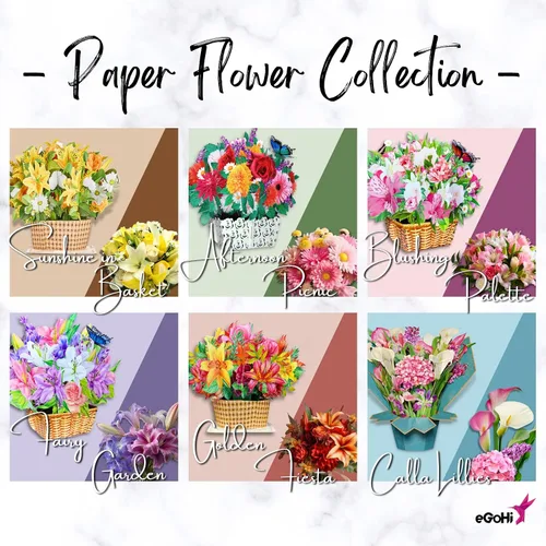 Vista 6 de Tarjeta grande de papel para cesta de flores, tarjetas desplegables, 9 pulgadas con tarjeta de notas y sobre - Sunshine in Basket