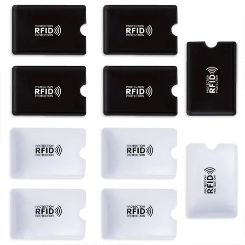 Vista 5 de fancyfree Fundas de bloqueo RFID, prevención de robo de identidad RFID, fundas para tarjetas de crédito RFID, fundas para tarjetas de diseño delgado