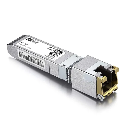 Vista 4 de H!Fiber - Módulo SFP+ a RJ45 de 10 Gb, 10Gbase-T Ethernet SFP+ transceptor de cobre compatible con 10G/5G/2.5G/1.25G, compatible con Dell