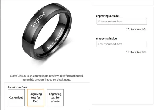 Vista 7 de Fortheday Juego de anillos personalizados a juego para él y ella, anillos de promesa personalizados para parejas, juego de anillos de compromiso