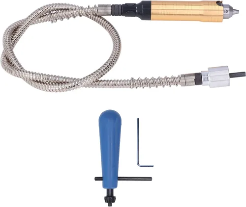 Vista 8 de Mandril de extensión de eje flexible, adaptador de llave de portabrocas de 0.01-0.26 pulgadas, accesorio flexible para taladro eléctrico herramienta