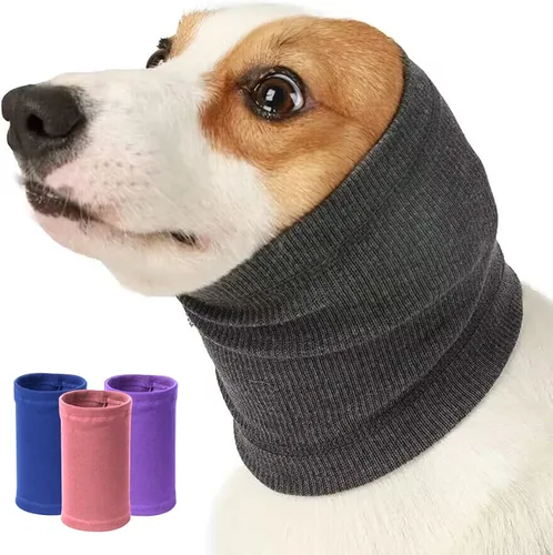Vista 19 de Nanaki Sudadera con capucha calmante para perros, fundas silenciosas para la cabeza, cubiertas para las orejas, capucha para baño de ruido