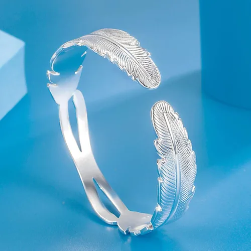 Vista 3 de Pulseras de plata de ley 925 para mujer, pulseras ajustables de moda para mujer, pulsera de la suerte para mujeres, mamá, esposa, San Valentín