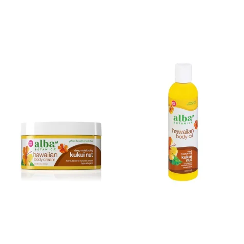 Vista 7 de Alba Botanica Crema corporal hawaiana, nuez Kukui hidratante profunda, 6.5 onzas