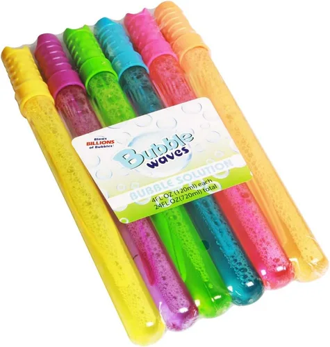 Vista 14 de Paquete de 12 botellas de burbujas grandes, solución de burbujas de 4 onzas, juguete novedoso de verano, recuerdo de fiesta de actividades, juego