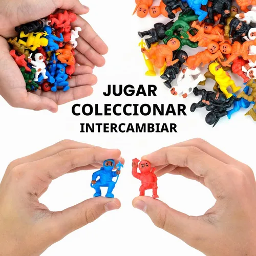 Vista 8 de Set de regalo de figuras de acción de ninja mini, 36 piezas de suministros de fiesta y adornos para tartas de cumpleaños
