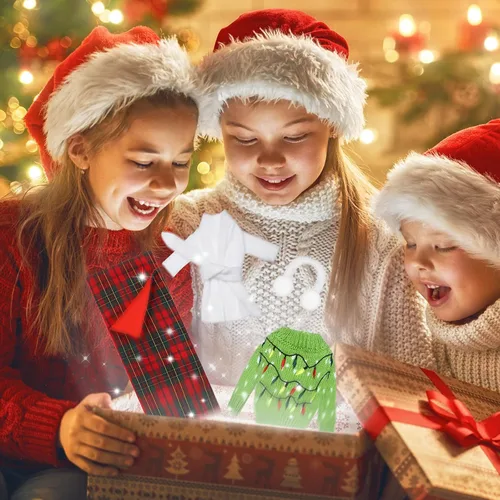 Vista 4 de Aoriher Juego de 9 accesorios de muñeca de Navidad que incluye saco de dormir, albornoz, máscara, orejeras, bufanda, gafas, hamaca, suéter (bombilla)