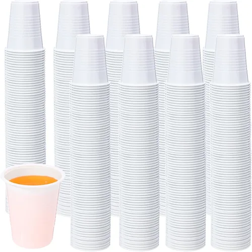 Vista 8 de Eaasty 1000 vasos de plástico desechables para fiestas, 10 colores, 5 onzas, vasos de plástico de 5 onzas, vasos desechables de varios