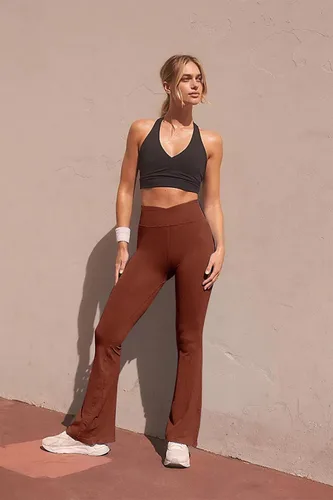 Vista 31 de ZOOSIXX Pantalones de yoga acampanados para mujer, leggings cruzados suaves con corte de bota