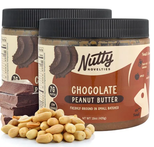 Vista 13 de Nutty Novelties Mantequilla de maní picante con miel de habanero - Alta en proteínas, baja en azúcar, mantequilla de maní saludable - Maní