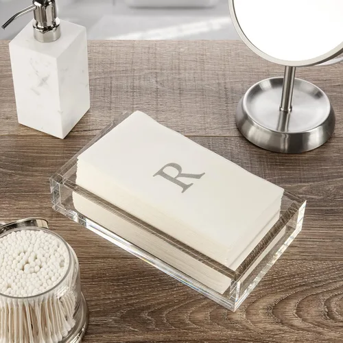 Vista 4 de AMERICAN HOMESTEAD - Toallas de mano desechables – Servilletas doradas con monograma – Toallas de papel de baño similares al lino para invitados