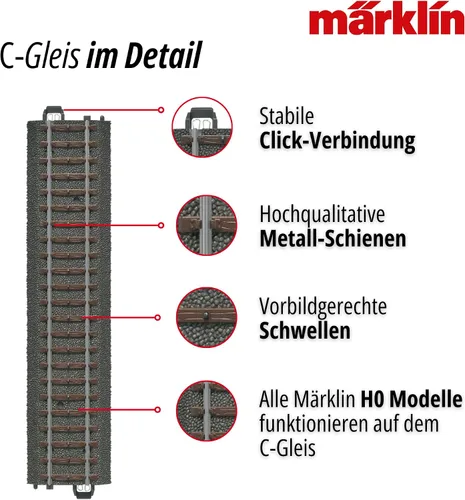 Vista 5 de Marklin My World Curved C Track 24, 3 grados