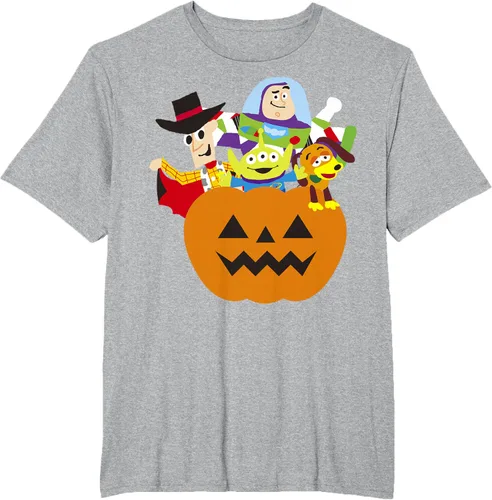 Vista 31 de Disney Pixar Toy Story - Camiseta de calabaza de Halloween, Negro