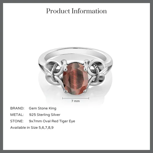 Vista 63 de Gem Stone King Anillo de compromiso ovalado con piedra natal para mujer, plata de ley 925, ovalado de 0.354 x 0.276 in, anillo de compromiso