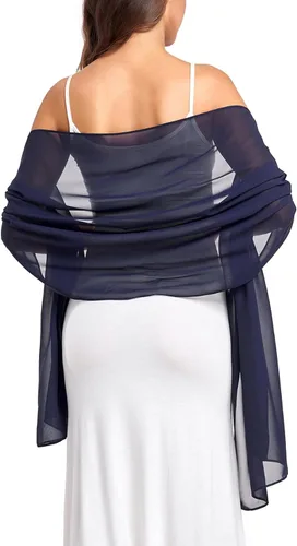 Vista 18 de Chales/mantones de gasa suave para vestidos, accesorios de mujer