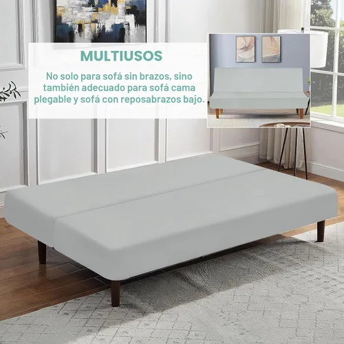Vista 4 de Luv4babe - Funda impermeable para sofá cama sin brazos, color gris