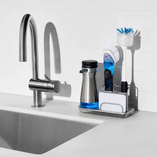 Vista 9 de OXO Good Grips Bottle Brush, Dual-Bristle Cleaning for Bottles, Pitchers and Carafes, Flexible Neck Scrub Brush, Safe for Stemware and Delicate