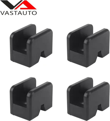 Vista 7 de VASTAUTO Adaptador de almohadilla de goma, soporte universal de goma resistente, riel de marco ranurado, protector de soldaduras para suelo