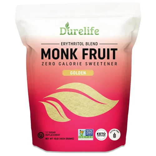 Vista 13 de DureLife Edulcorante de Fruta del Monje, Clásico - Sustituto del Azúcar Blanco, Compatible con Dieta Keto, Reemplazo de Azúcar 1:1, Cero Calorías