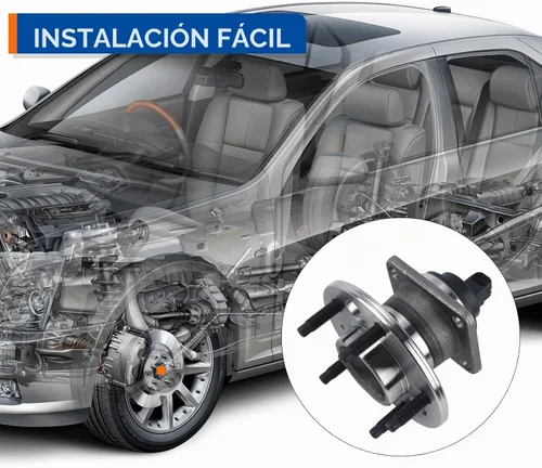 Vista 3 de PAROD Par 512003 Conjunto de cubo de cojinete de rueda trasera