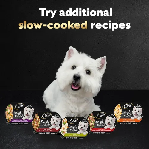 Vista 8 de CESAR SIMPLY CRAFTED - Alimento húmedo suave para perros adultos, paquete variado de pollo, zanahorias, patatas y guisantes y carne de res, pollo
