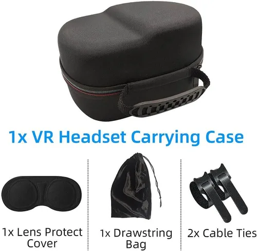Vista 6 de dethinton Compatible con Oculus Quest2, funda de viaje compatible con Oculus Quest2 todo en uno para juegos de realidad virtual y controladores