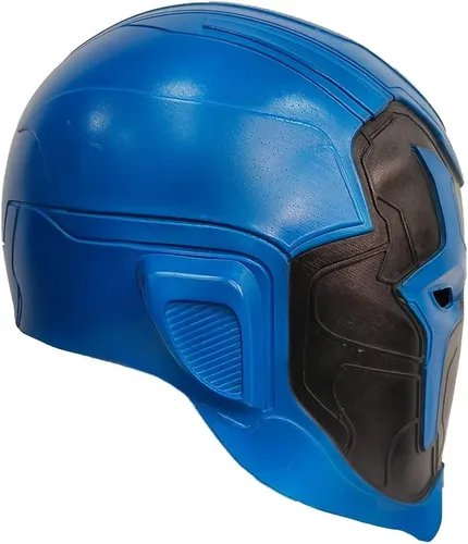 Vista 4 de Máscara de látex Blue Beetles, disfraz de superhéroe para disfraz de Halloween