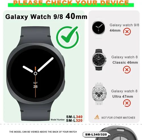 Vista 2 de RICHONE - Funda protectora de pantalla compatible con Samsung Galaxy Watch9/8 de 1.575 pulgadas, cubierta protectora de TPU suave, accesorios 10